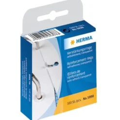 Hålförstärkare Herma 5898, transparent, ø12 mm, 500 st