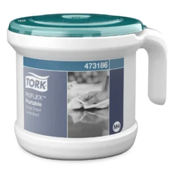 Hållare torkrullar Tork C-mat M4 Bärbar, vit, centrummatning