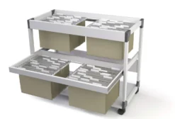 Hängmappsvagn Durable MULTI DUO, 200 mappar, A4, två plan
