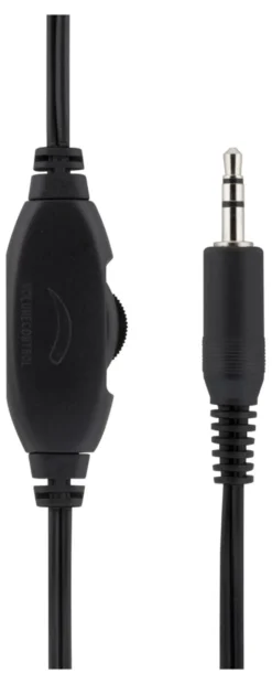 Hörlurar Deltaco KAB-HL-27, volymkontroll, 3,5 mm, 2m kabel
