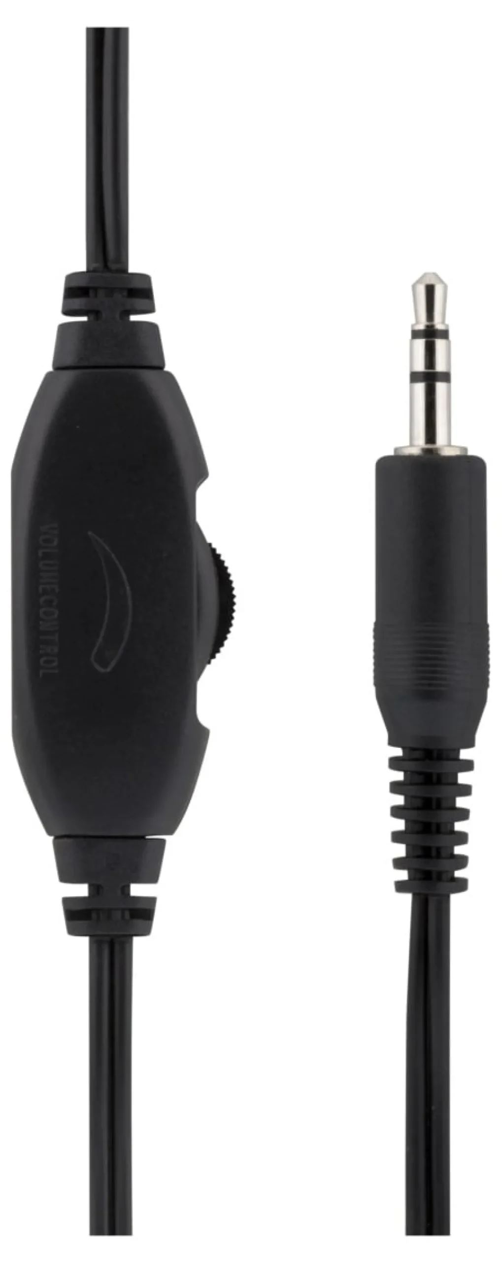 Hörlurar Deltaco KAB-HL-27, volymkontroll, 3,5 mm, 2m kabel