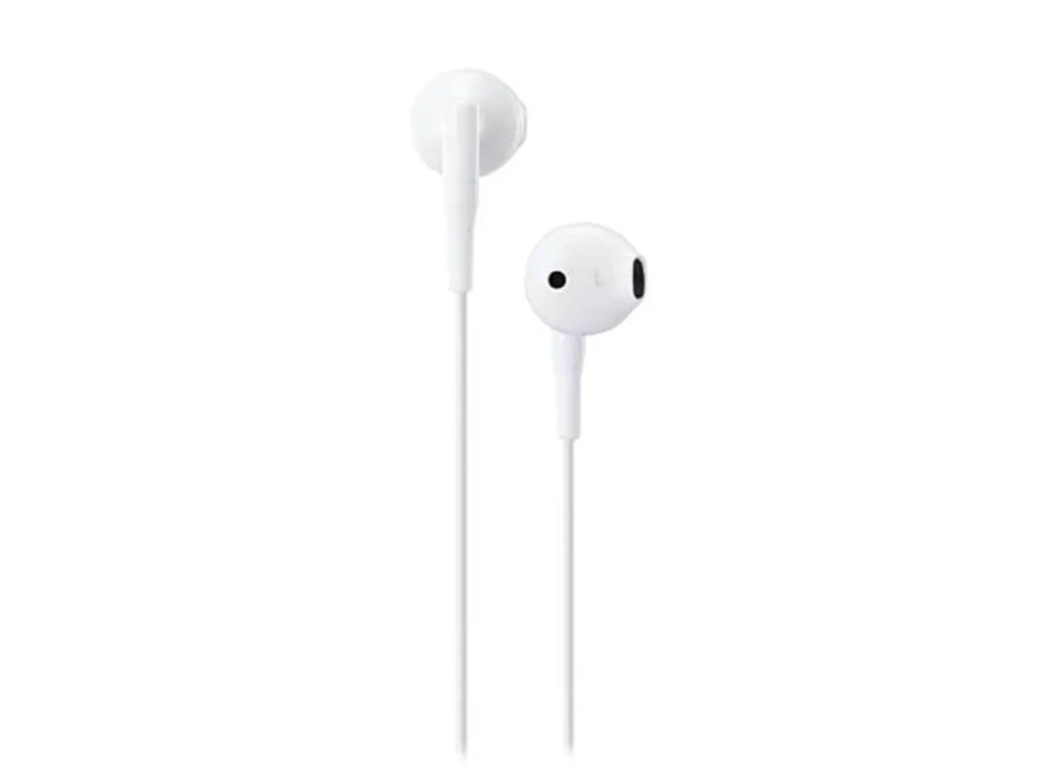 Hörlurar Streetz Semi-in-ear USB-C, mikrofon, vit, 1,2m kabel