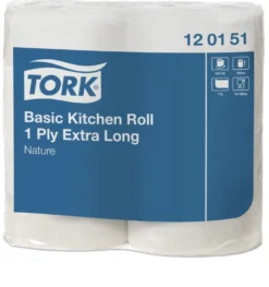 Hushållspapper Tork Extra Lång Advanced, 1-lags, 97m, 14 rullar