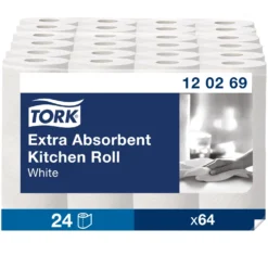 Hushållspapper Tork Premium 2-lager, vit, 24 rullar