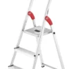 Hushållsstege Hailo 3-steg, aluminium, hopfällbar, 3,3 kg