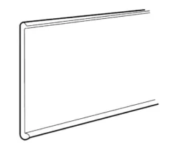 Hyllkantslist självhäftande transparent, 26x885mm, 50 st