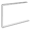 Hyllkantslist Transparent med tejp, 39 x 885 mm, 50 st/fp