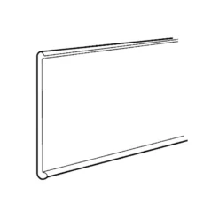 Hyllkantslist Transparent med tejp, 39 x 885 mm, 50 st/fp