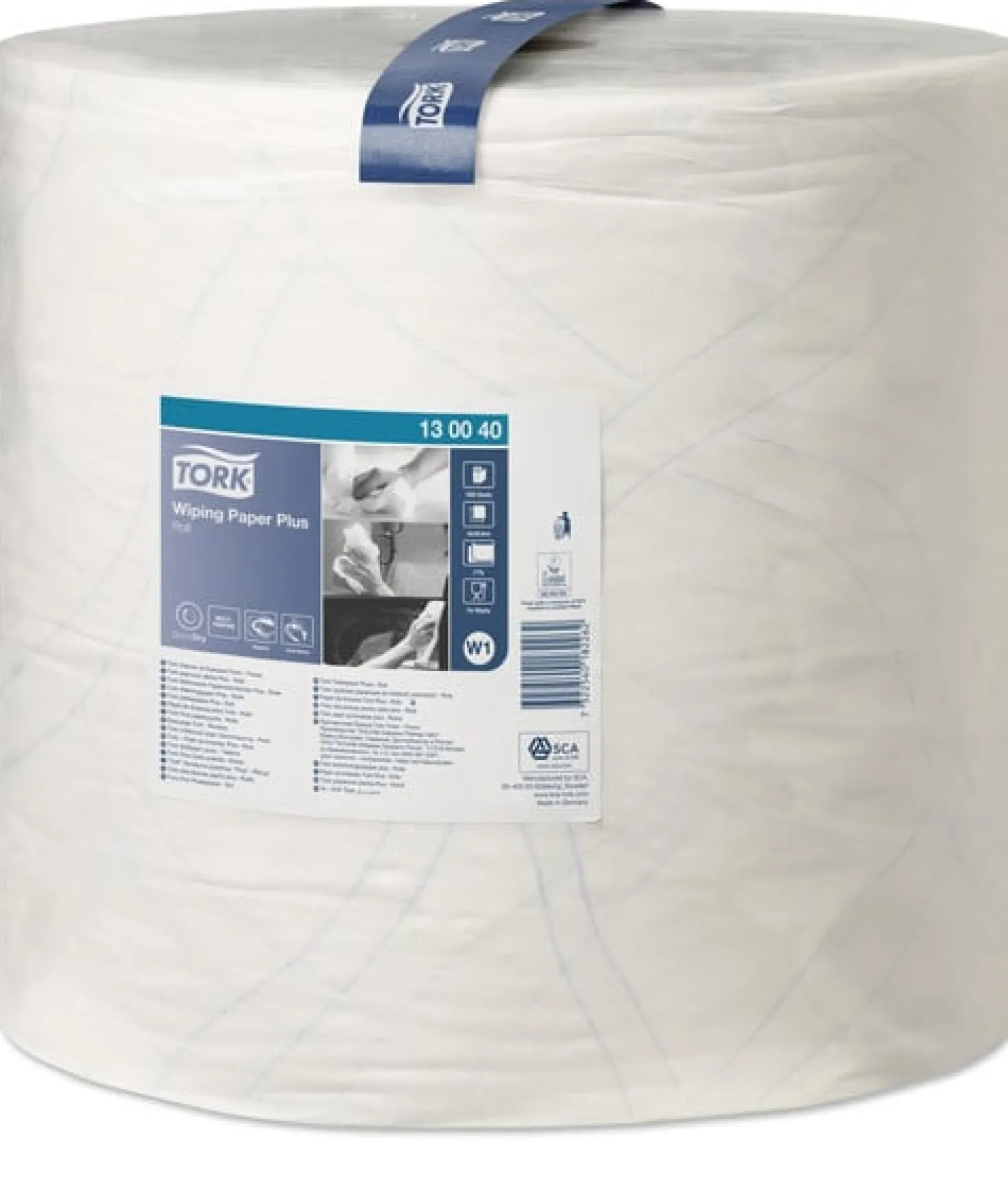 Industritorkpapper Tork W1 Advanced, 2-lager vit, 510m x 36,9cm