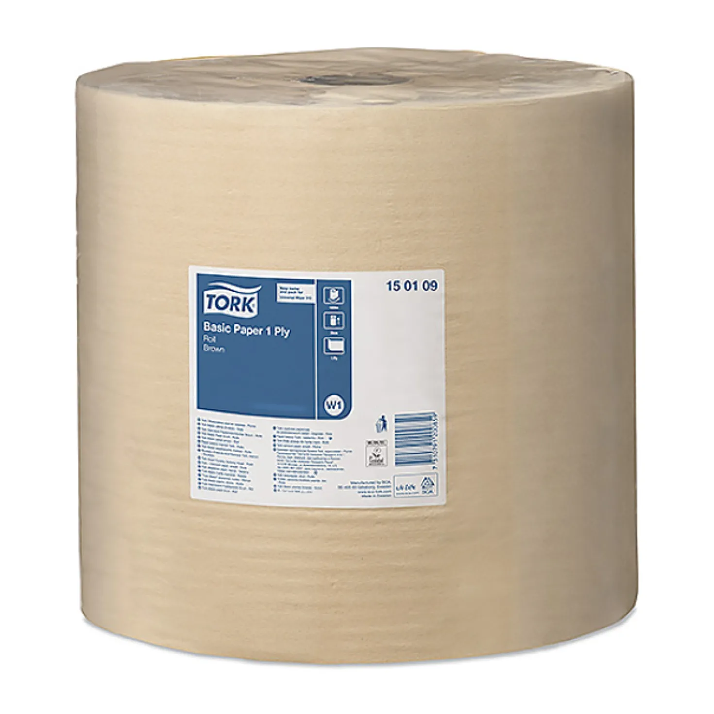 Industritorkpapper Tork W1 Basic Brun, 33cm x 1000m, 1-lager