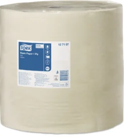 Industritorkpapper Tork W1 Basic, gul, 1-lagers, 33cm x 1190m