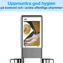 Informationsfönster Tork till Hygienställ, transparent