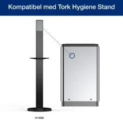 Informationsfönster Tork till Hygienställ, transparent