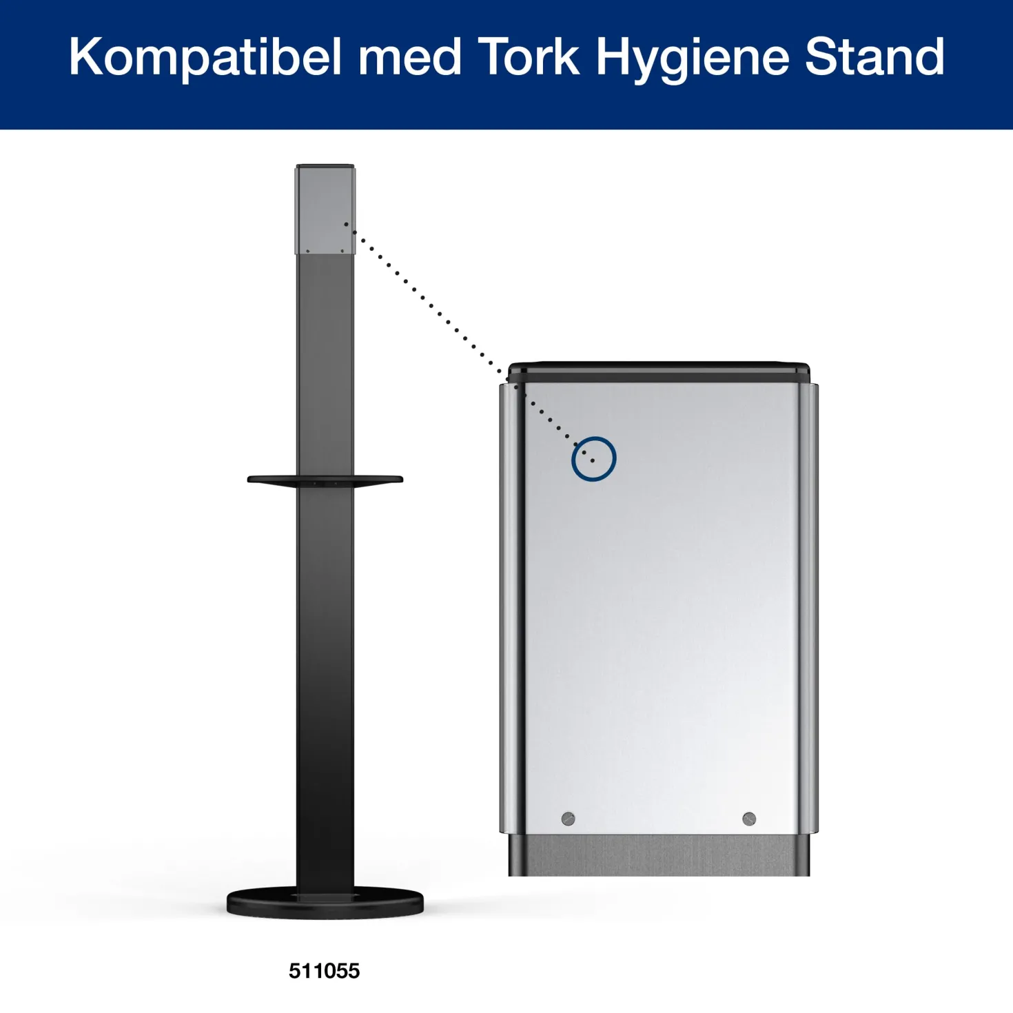 Informationsfönster Tork till Hygienställ, transparent