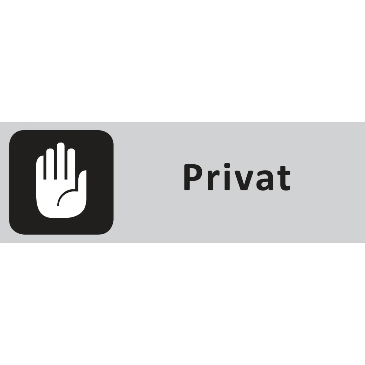 Informationsskylt Privat, aluminium, självhäftande