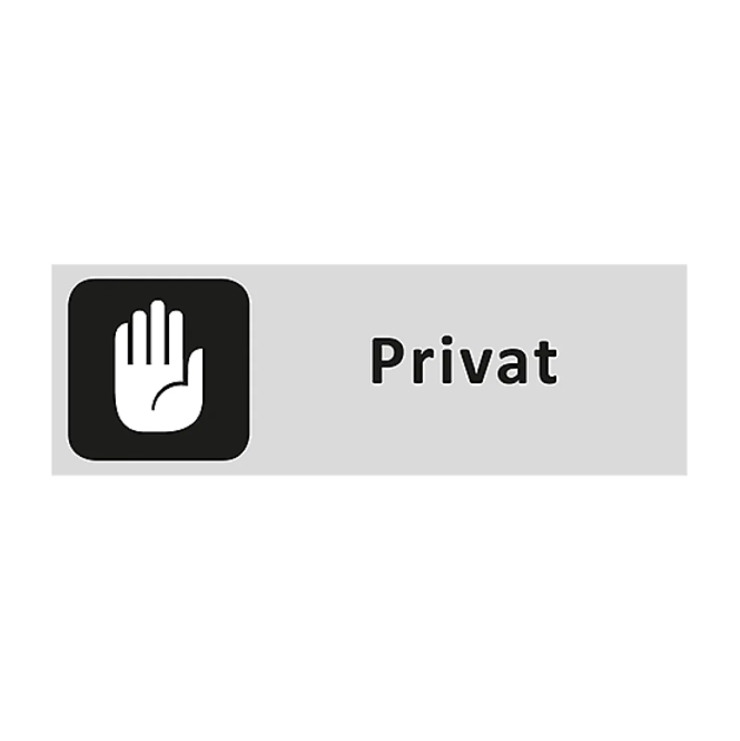 Informationsskylt Privat, aluminium, självhäftande