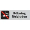 Informationsskylt Rökning Förbjuden, aluminium, 220x80mm