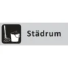 Informationsskylt Städrum, aluminium, självhäftande