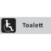 Informationsskylt SYSTEMTEXT Toalett Handikapp, aluminium, självhäftande