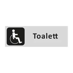 Informationsskylt SYSTEMTEXT Toalett Handikapp, aluminium, självhäftande