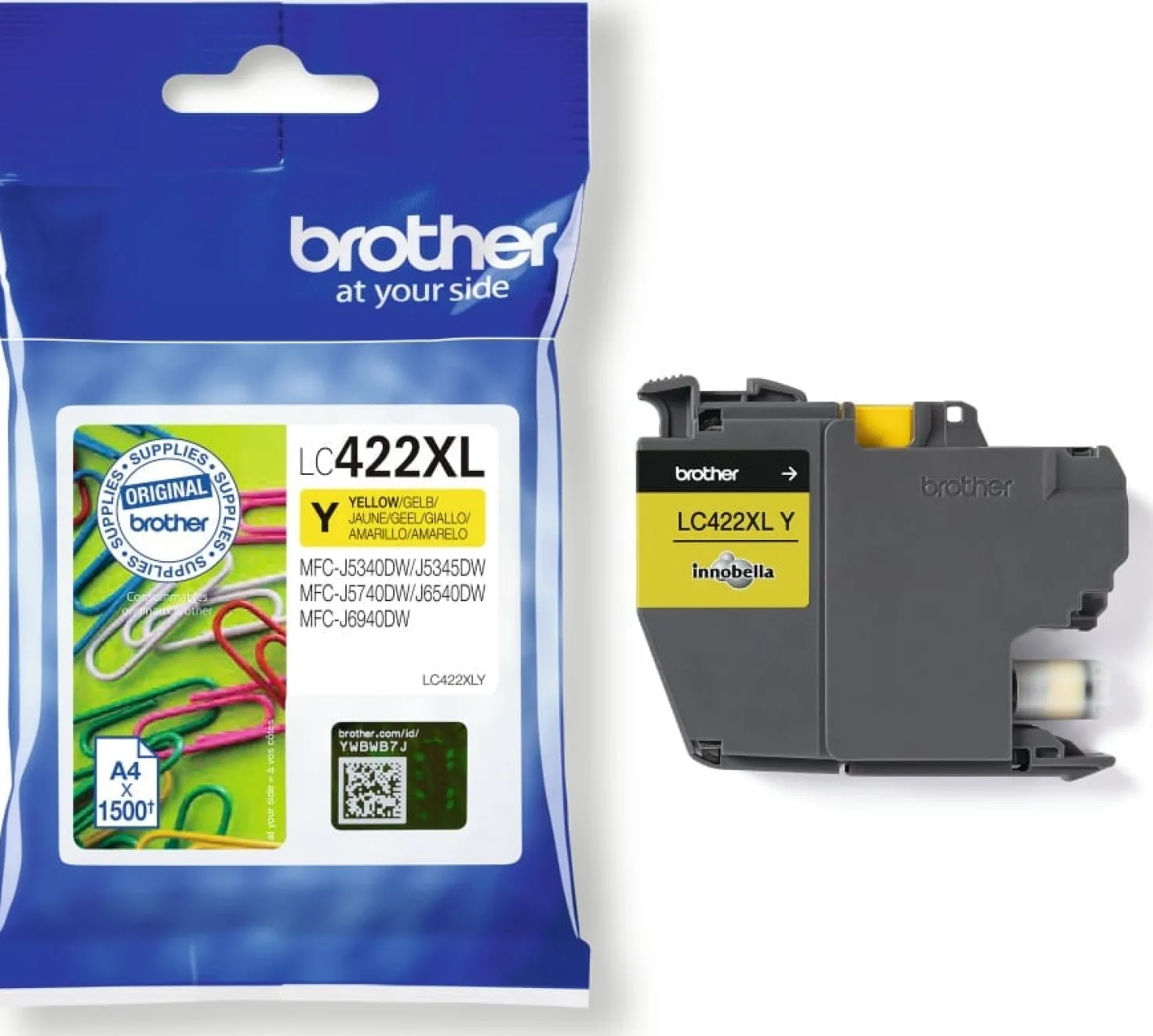 Ink-Jet Brother LC422XLY gul