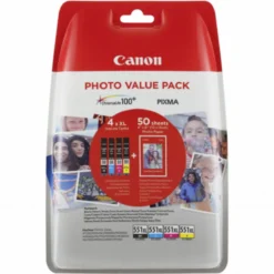 Ink-Jet Canon CLI-551XL value pack & papper 10x15 50st