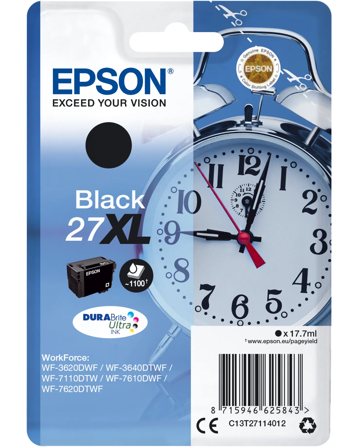 Ink-Jet Epson 27XL svart