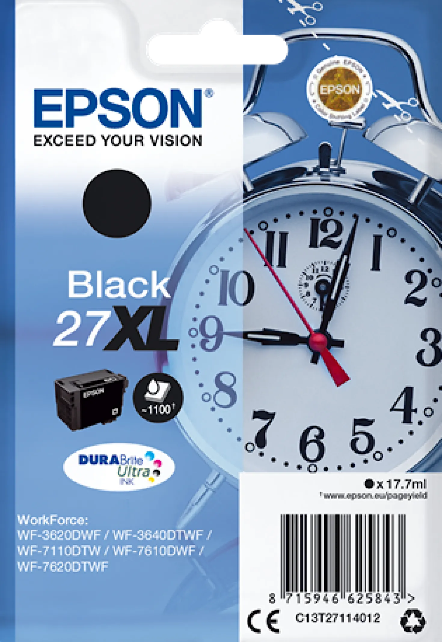 Ink-Jet Epson 27XL svart