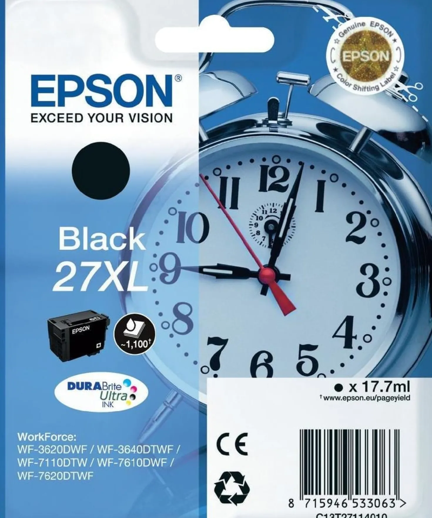 Ink-Jet Epson 27XL svart