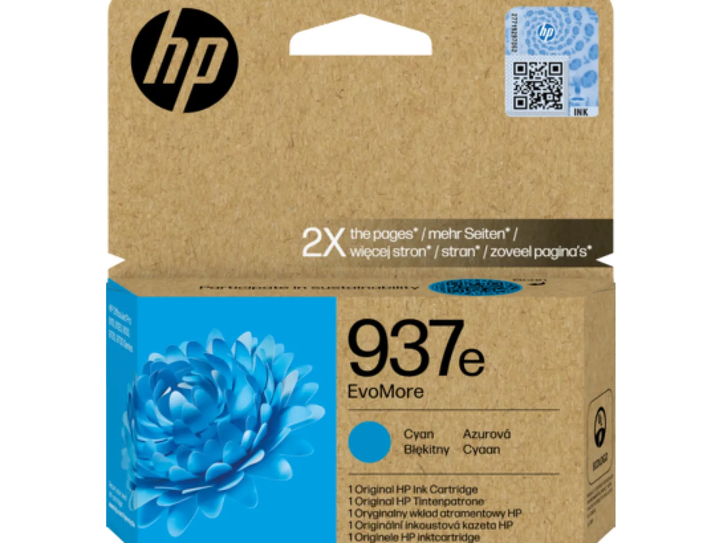 Ink-jet HP 937e EvoMore cyan