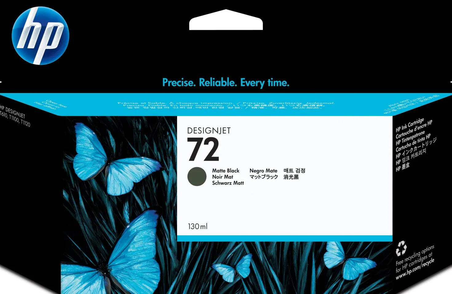 Ink-Jet HP No72 mattsvart
