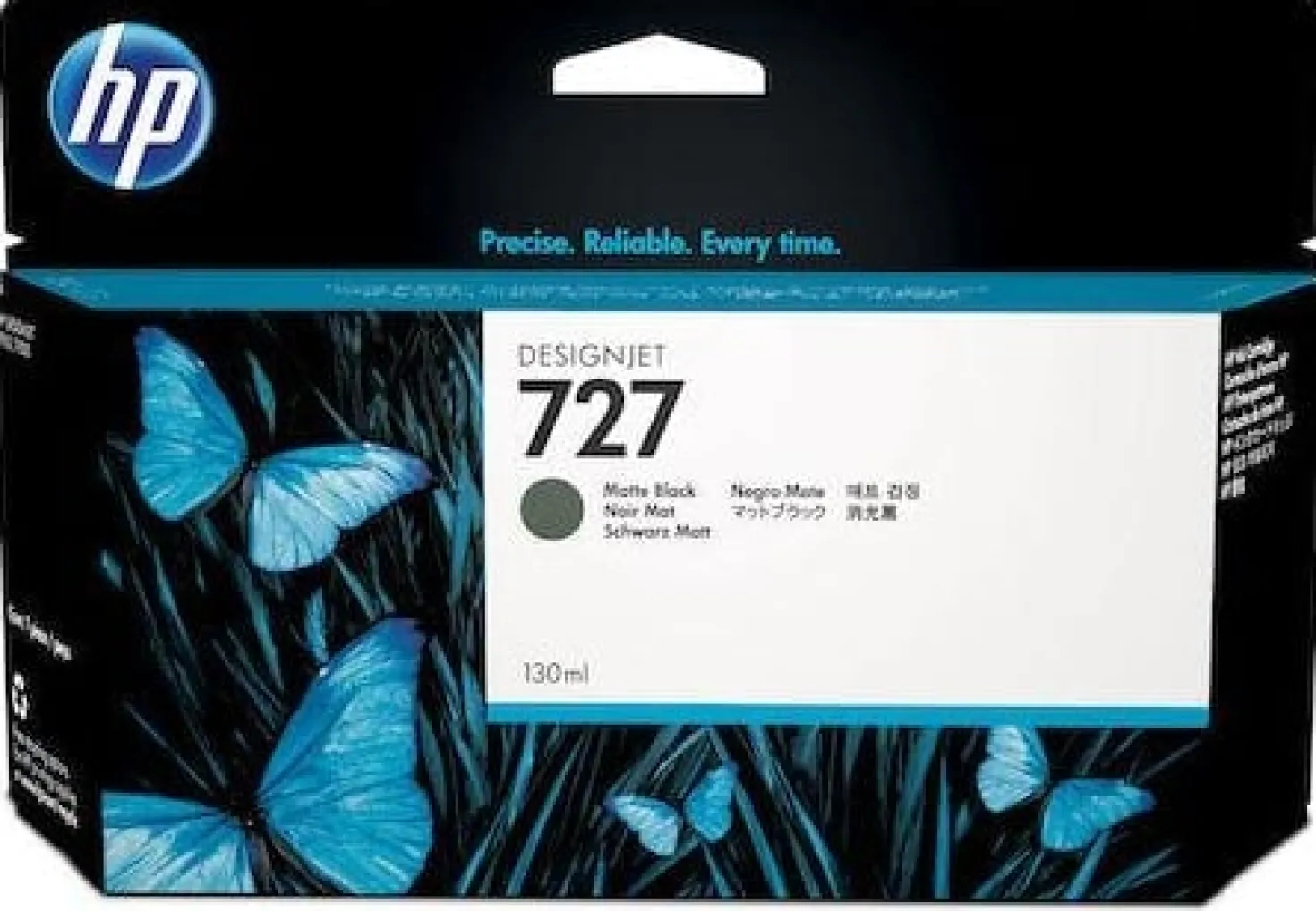 Ink-Jet HP No 727 matt svart 130ml