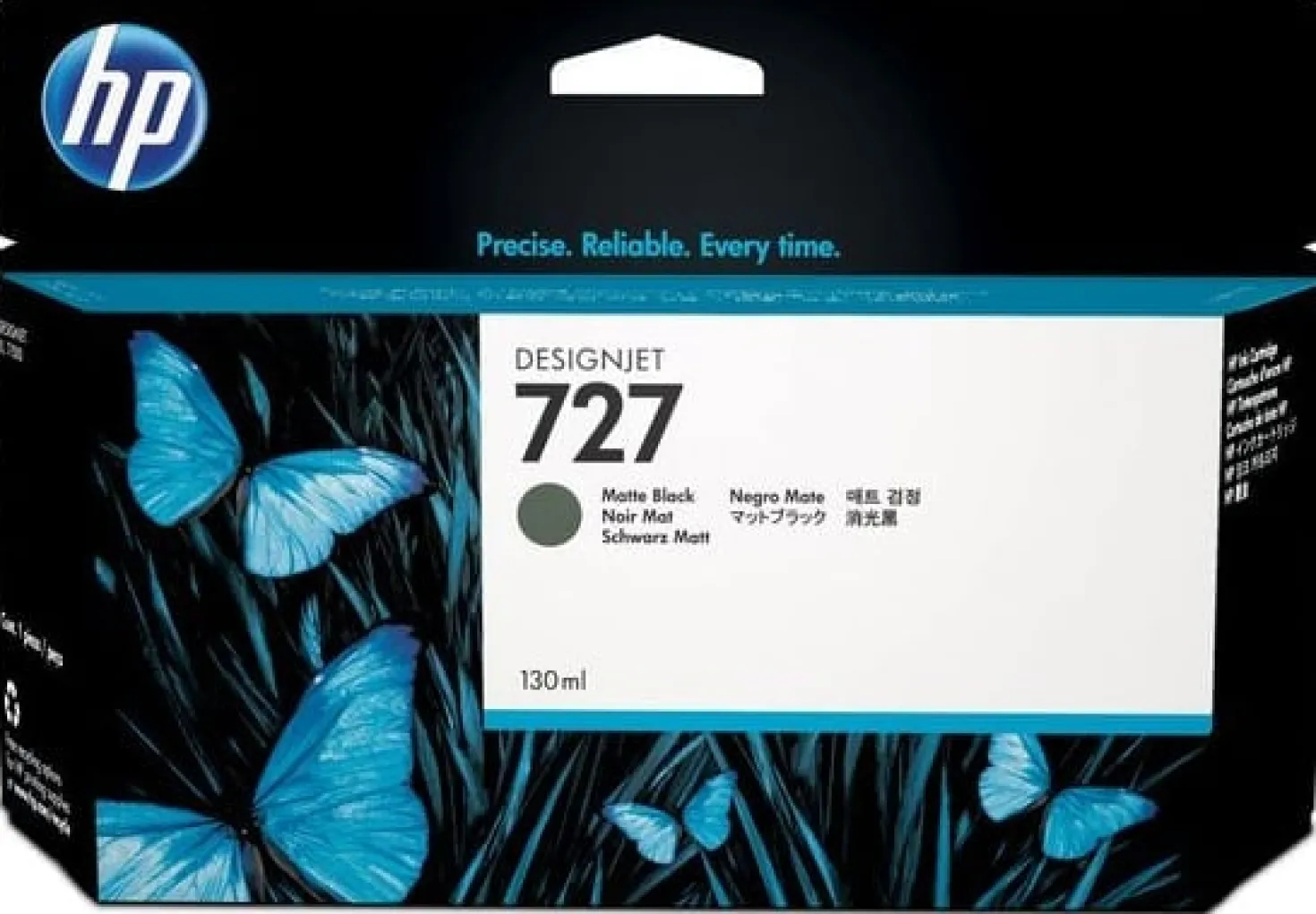 Ink-Jet HP No 727 matt svart 130ml
