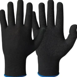 Innerhandske Granberg Bomull Lycra, vinyl/PVC-prickar, svart