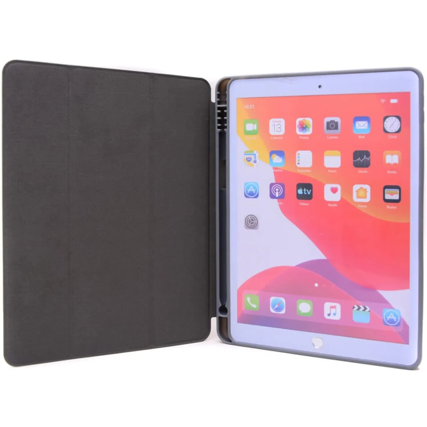 iPadfodral Gear, iPad 10,2" och 10,5" 2019–2021, grå, Apple Pencil-hållare