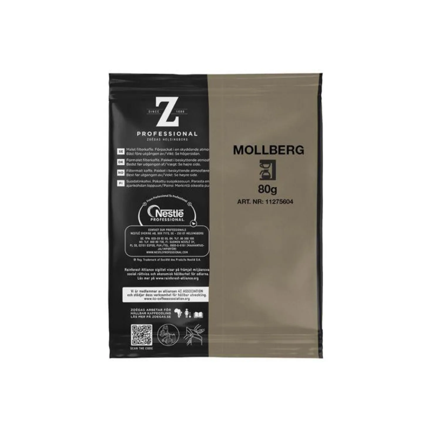 Kaffe Automatmalet Zoégas Mollbergs blandning, 60x80g
