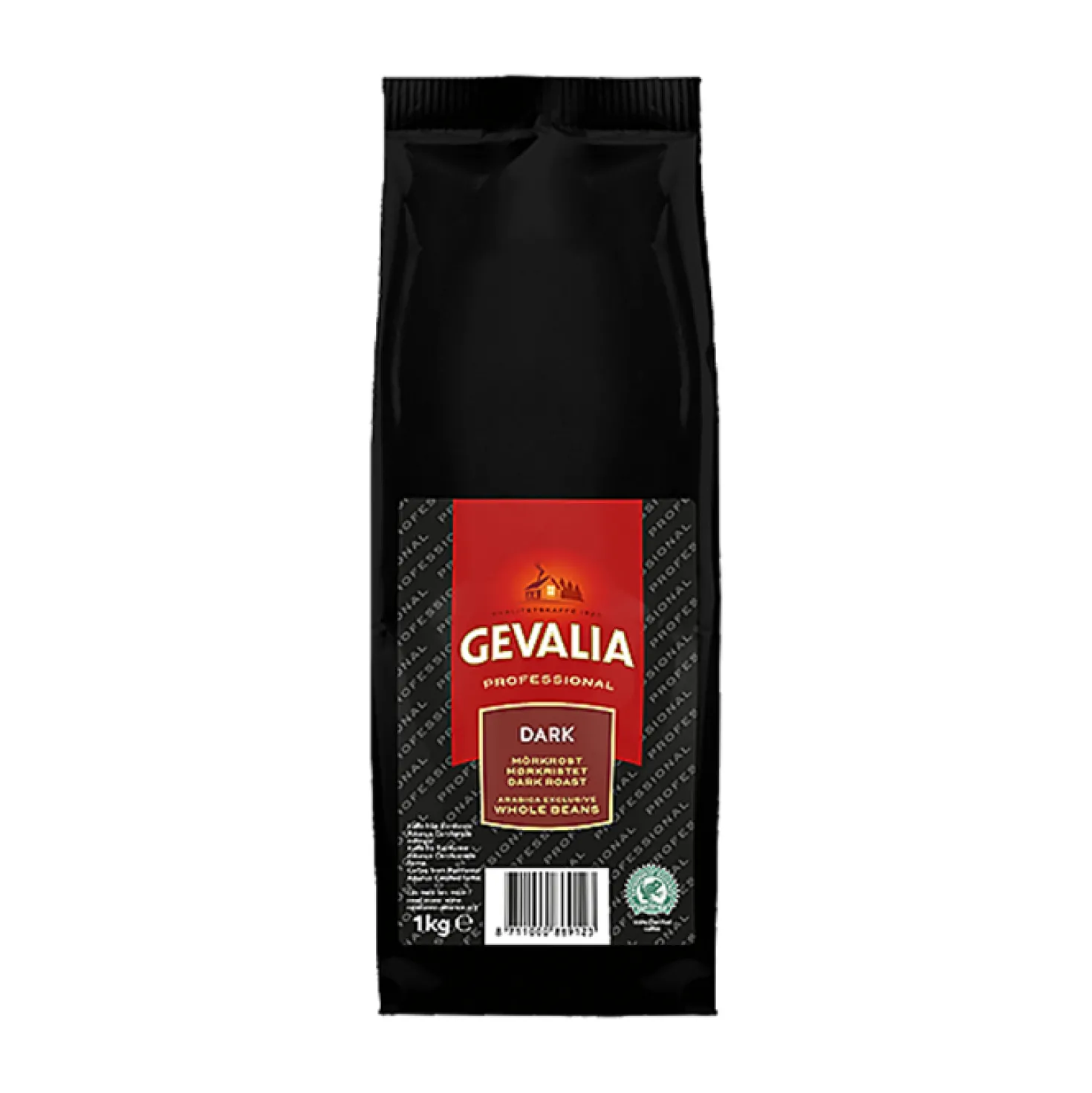 Kaffebönor Gevalia Professional Dark, 100% Arabica, mörkrost, 1 kg