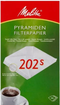 Kaffefilter Melitta 202S, klorfritt, 100 st