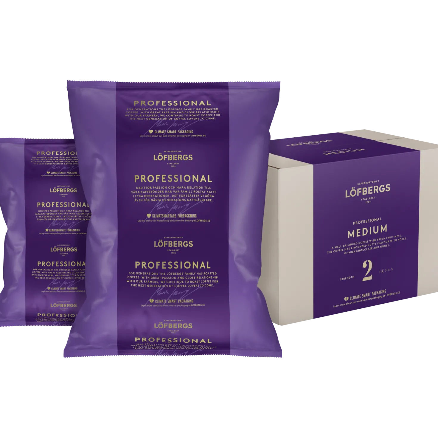 Kaffe Lfbergs Mellanrost Automatmalet, 100% Arabica, 48 x 125 g