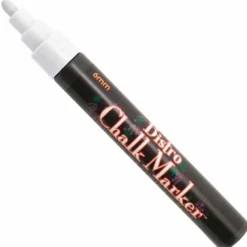 Kalkpenna Bistro, vit, 6 mm spets, 6 st