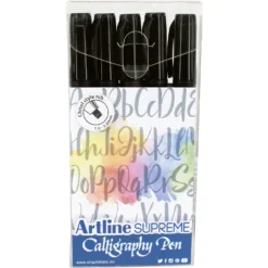 Kalligrafipenna Artline Supreme, 1-5mm, svart, 5 st