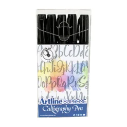 Kalligrafipenna Artline Supreme, 1-5mm, svart, 5 st