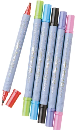 Kalligrafipenna Zig Calligraphy II TC-3100, 6-pack, blandade färger