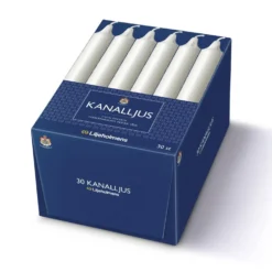 Kanalljus Liljeholmens Stearin, vit, 20 cm, 30 st
