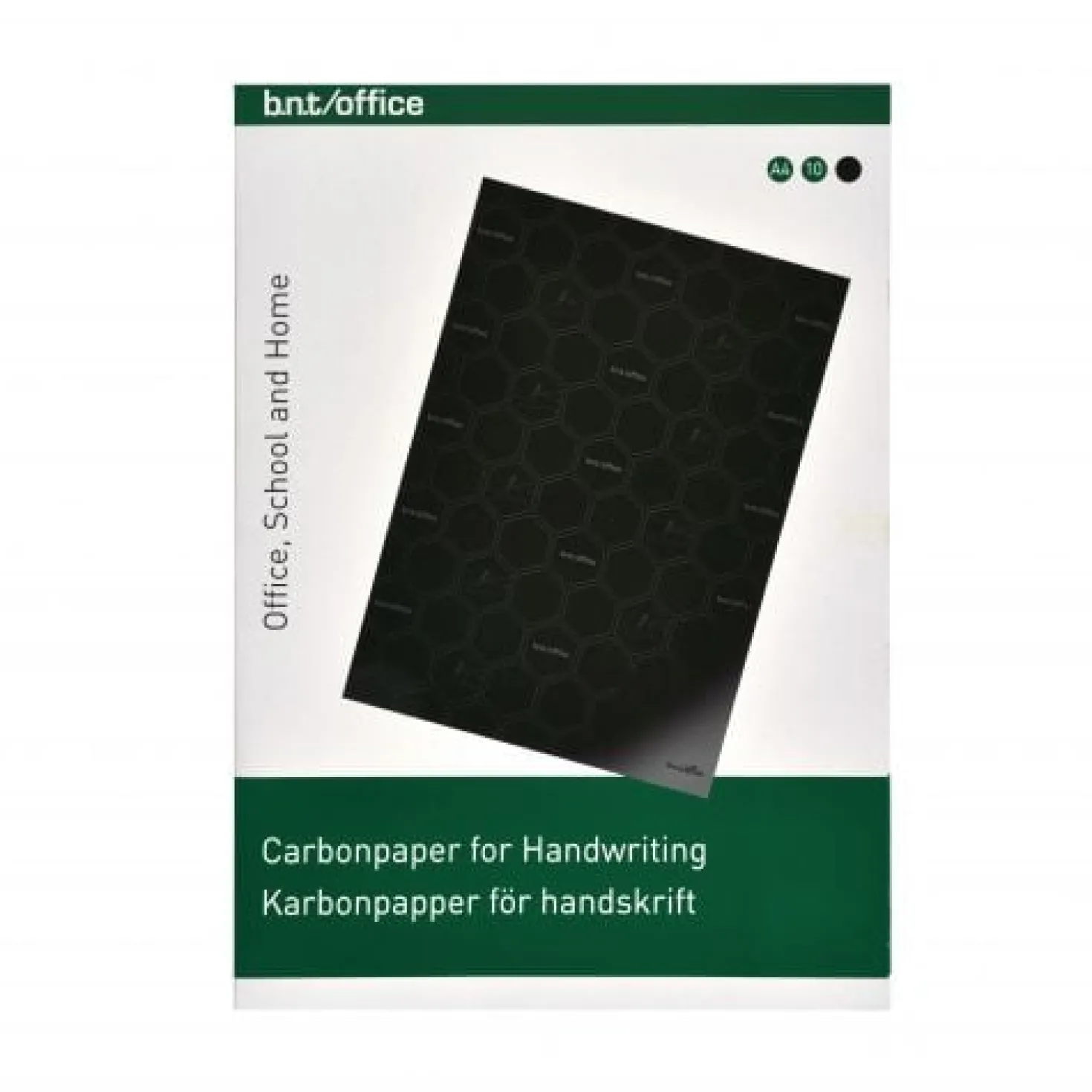 Karbonpapper BNT Office Interplastic A4, svart, 10 ark