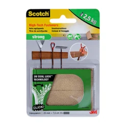 Kardborrband Scotch Strong Dual Lock, transparent, 25x75mm