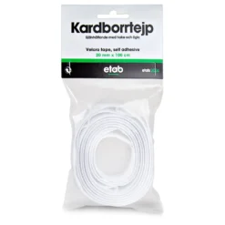 Kardborrband Tesa Självhäftande, vit, 20 mm x 1 m