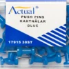 Kartnålar Actual Push-pins, blå, 9 mm, 30 st
