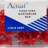 Kartnålar Actual Push-pins, röd, 30 st