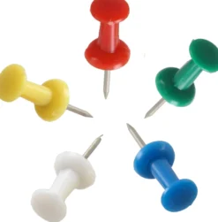 Kartnålar Actual Push-pins Vit, 9 mm huvud, 30 st